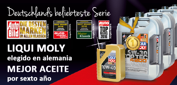 LIQUI MOLY elegida mejor marca de aceite por usuarios por sexta vez consecutiva